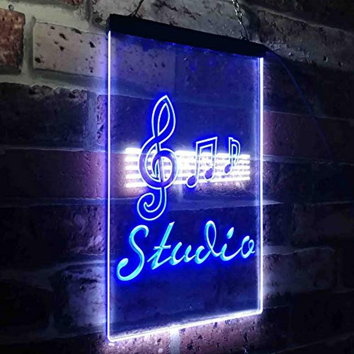 Music Notes Studio LED Light Sign - Way Up Gifts