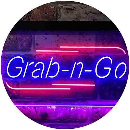 Grab n Go Food Take Away LED Light Sign - LED Gift Works