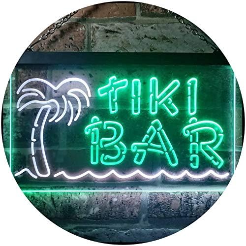 Tiki Bar Palm Tree LED Light Sign - LED Gift Works