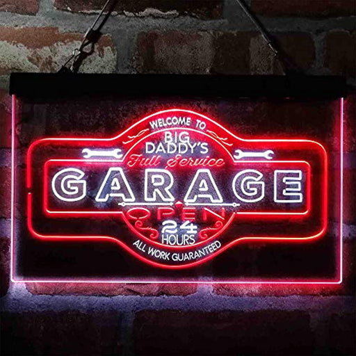 Big Daddy Garage Tools Man Cave LED Light Sign - Way Up Gifts