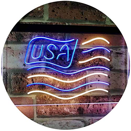 USA Flag LED Light Sign - LED Gift Works