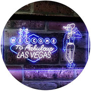 Cowboy Welcome to Las Vegas LED Light Sign - LED Gift Works