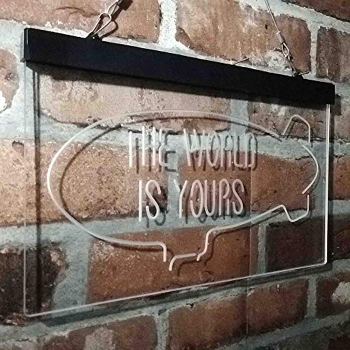 The World is Yours Blimp LED Light Sign - Way Up Gifts