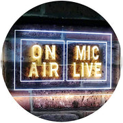 On Air Mic Live LED Light Sign - LED Gift Works