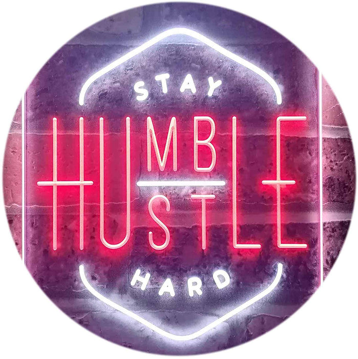Stay Humble Hustle Hard LED Light Sign - Way Up Gifts