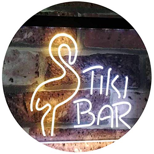 Flamingo Tiki Bar LED Light Sign - Way Up Gifts