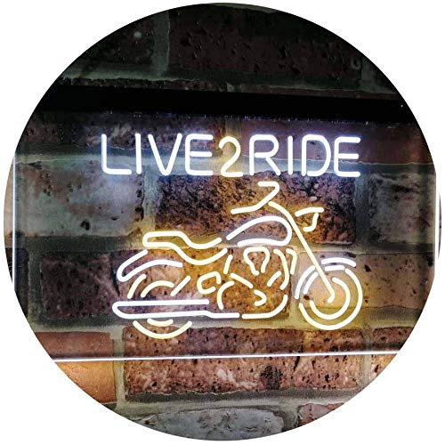 Motorcycle Live to Ride LED Light Sign - LED Gift Works