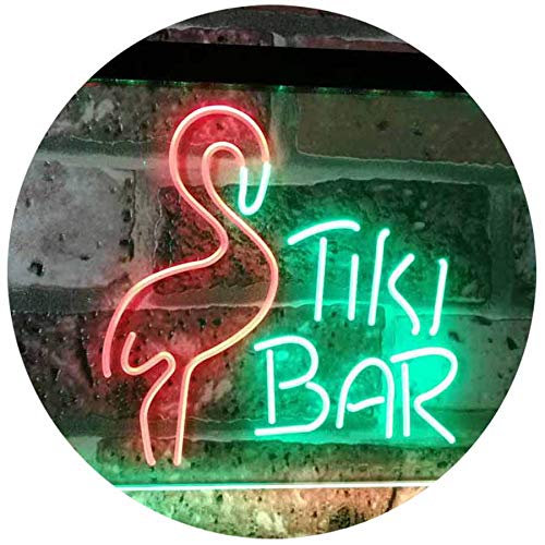 Flamingo Tiki Bar LED Light Sign - Way Up Gifts
