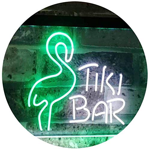 Flamingo Tiki Bar LED Light Sign - Way Up Gifts