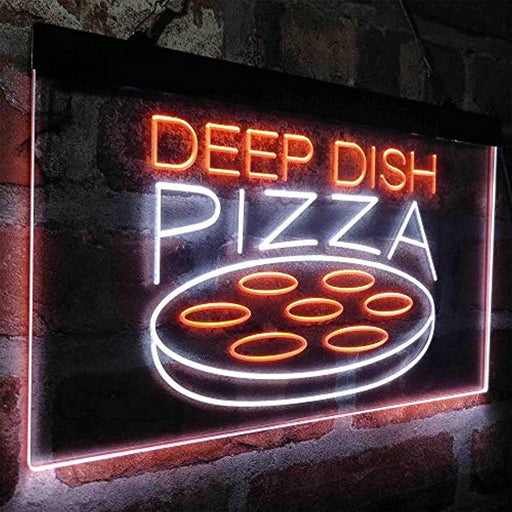 Deep Dish Pizza LED Light Sign - LED Gift Works