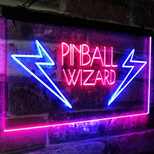 Arcade Game Room Pinball Wizard LED Light Sign - Way Up Gifts
