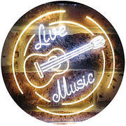 Live Music Guitar Band Room Studio LED Light Sign - LED Gift Works