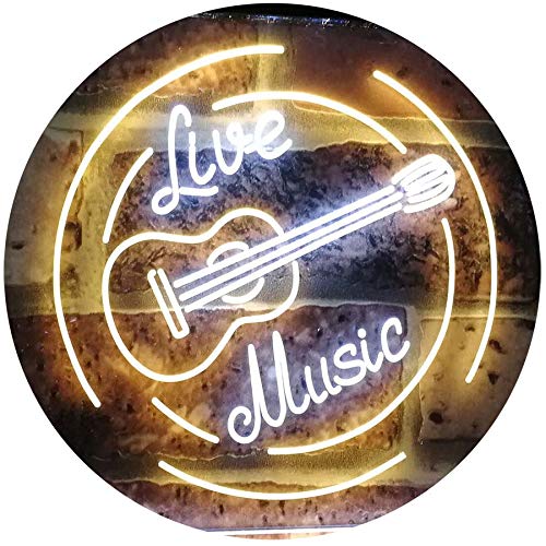 Live Music Guitar Band Room Studio LED Light Sign - LED Gift Works