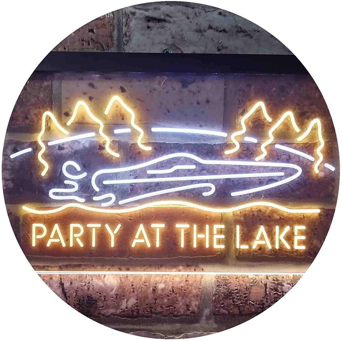 Party at The Lake Cabin Decor LED Light Sign - Way Up Gifts