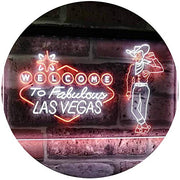 Cowboy Welcome to Las Vegas LED Light Sign - LED Gift Works