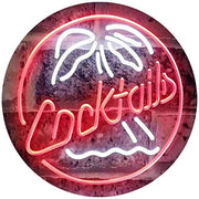 Palm Tree Cocktails LED Light Sign - LED Gift Works