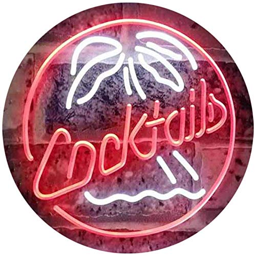 Palm Tree Cocktails LED Light Sign - LED Gift Works