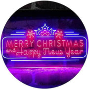 Merry Christmas & Happy New Year Dual Color LED Light Sign - LED Gift Works
