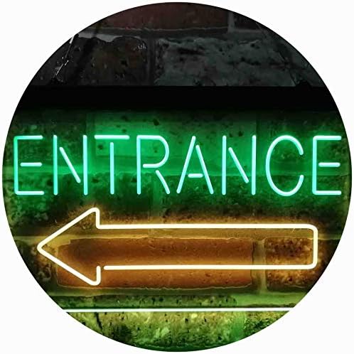 Entrance Left Arrow LED Light Sign - LED Gift Works