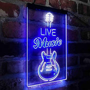 Live Music Electronic Guitar Lounge LED Light Sign - LED Gift Works