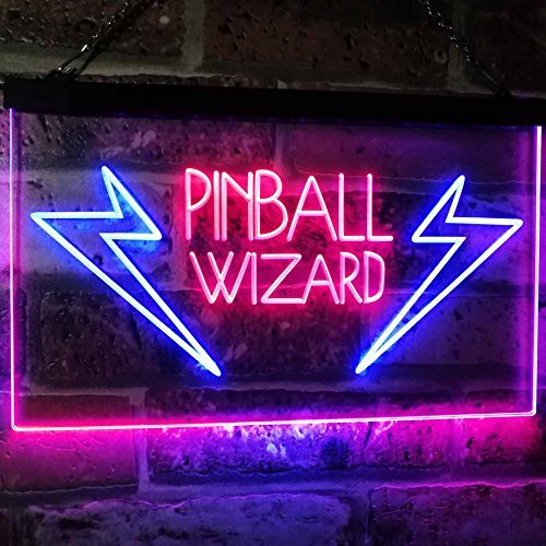 Arcade Game Room Pinball Wizard LED Light Sign - Way Up Gifts