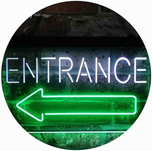 Entrance Left Arrow LED Light Sign - LED Gift Works