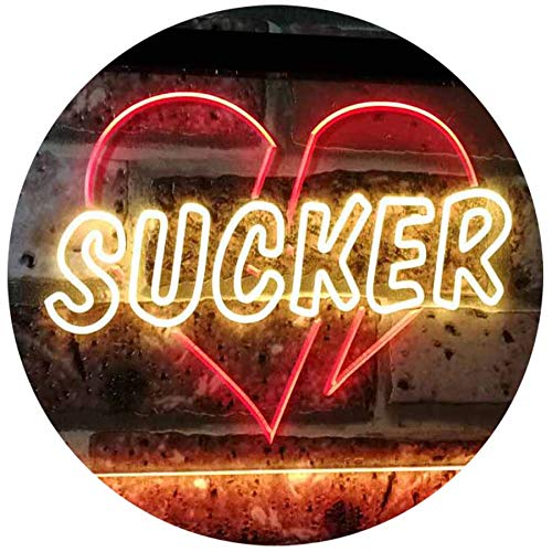 Love Broken Heart Sucker LED Light Sign - Way Up Gifts