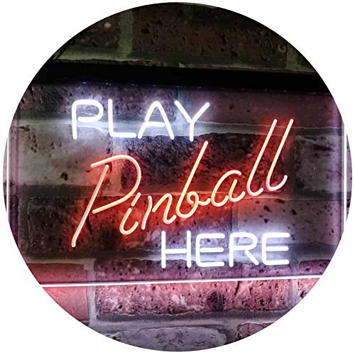 Arcade Game Room Play Pinball Here LED Light Sign - Way Up Gifts
