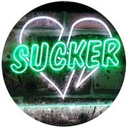 Love Broken Heart Sucker LED Light Sign - LED Gift Works