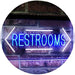 Restrooms Arrows LED Light Sign - Way Up Gifts