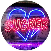 Love Broken Heart Sucker LED Light Sign - LED Gift Works