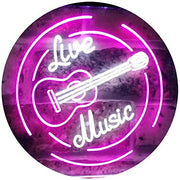 Live Music Guitar Band Room Studio LED Light Sign - LED Gift Works