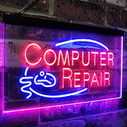 Computer Repair LED Light Sign - LED Gift Works