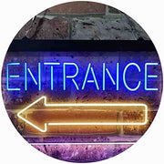 Entrance Left Arrow LED Light Sign - LED Gift Works