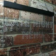 Late Night Menu LED Light Sign - LED Gift Works