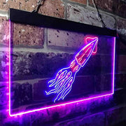 Squid Animal Ocean Display LED Light Sign - LED Gift Works