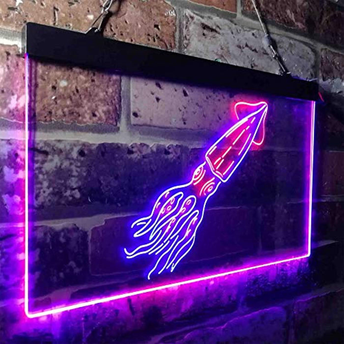Squid Animal Ocean Display LED Light Sign - Way Up Gifts