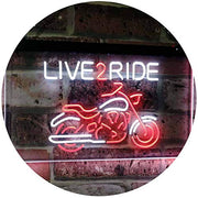 Motorcycle Live to Ride LED Light Sign - LED Gift Works
