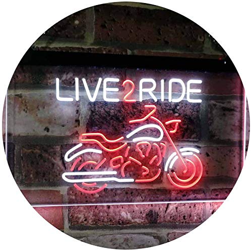 Motorcycle Live to Ride LED Light Sign - LED Gift Works