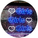 Hearts Girls Girls Girls LED Light Sign - Way Up Gifts