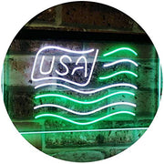 USA Flag LED Light Sign - LED Gift Works