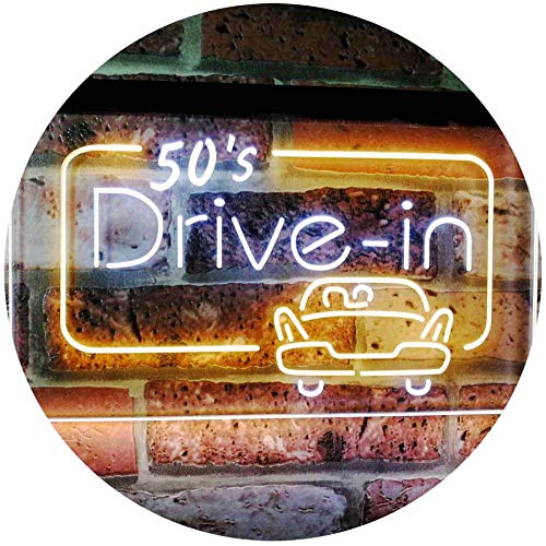 Movie Theater 50s Drive In LED Light Sign - Way Up Gifts