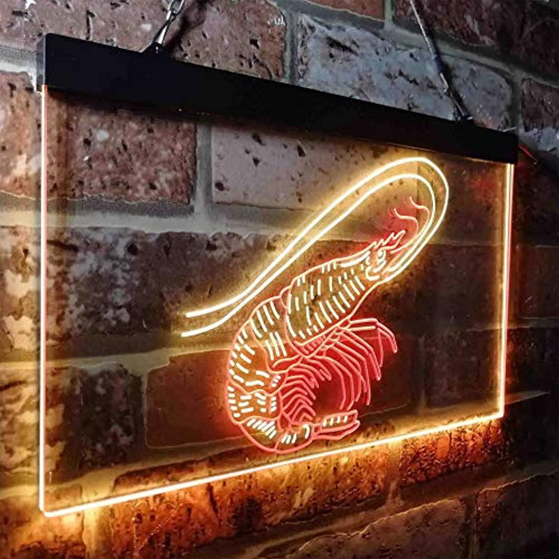 Shrimp Seafood Ocean Display LED Light Sign - LED Gift Works