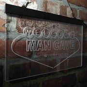 Man Cave Welcome What Happens Here Stays Here LED Light Sign - LED Gift Works