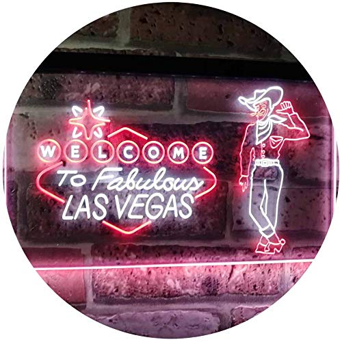Cowboy Welcome to Las Vegas LED Light Sign - Way Up Gifts