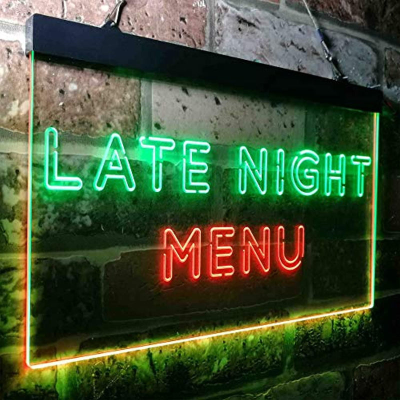 Late Night Menu LED Light Sign - LED Gift Works