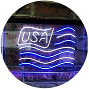 USA Flag LED Light Sign - LED Gift Works