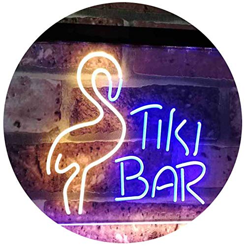 Flamingo Tiki Bar LED Light Sign - Way Up Gifts