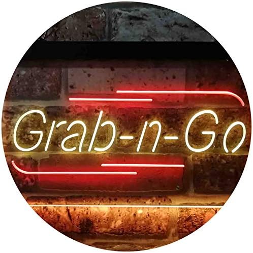 Grab n Go Food Take Away LED Light Sign - LED Gift Works