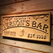 Personalized Welcome Bar Custom Wood Sign 3D Engraved Wall Plaque - Way Up Gifts